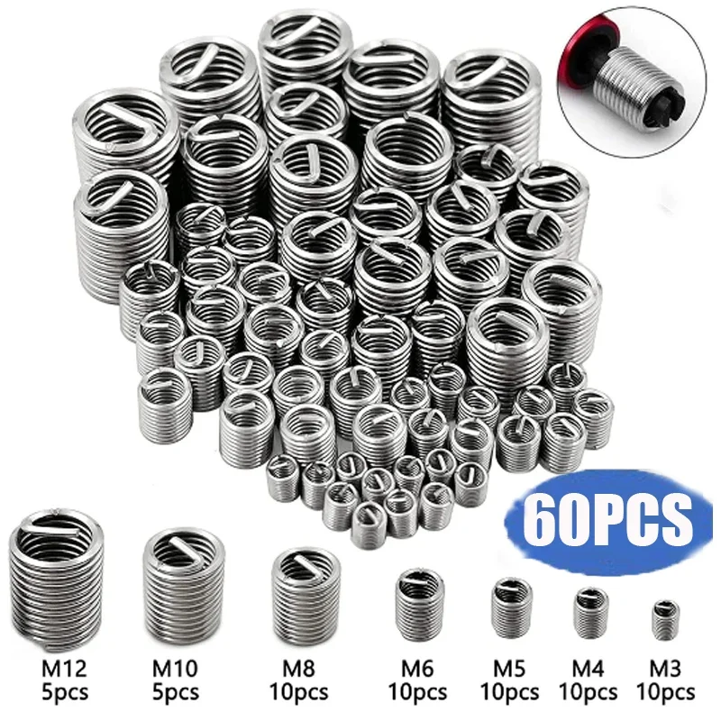 

Набор вставок для ремонта резьбы из нержавеющей стали M3-M12