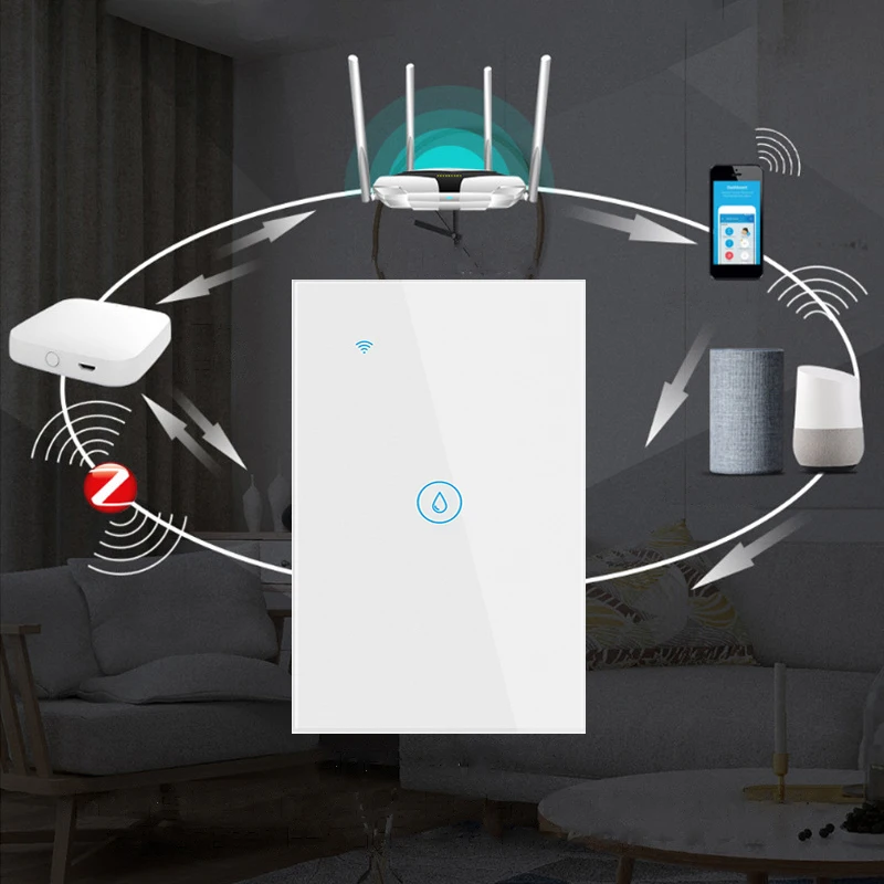 

Пульт управления Wi-Fi с таймером, дистанционное управление с помощью Google Home и Alexa Tuya, Abs, фиксированное время