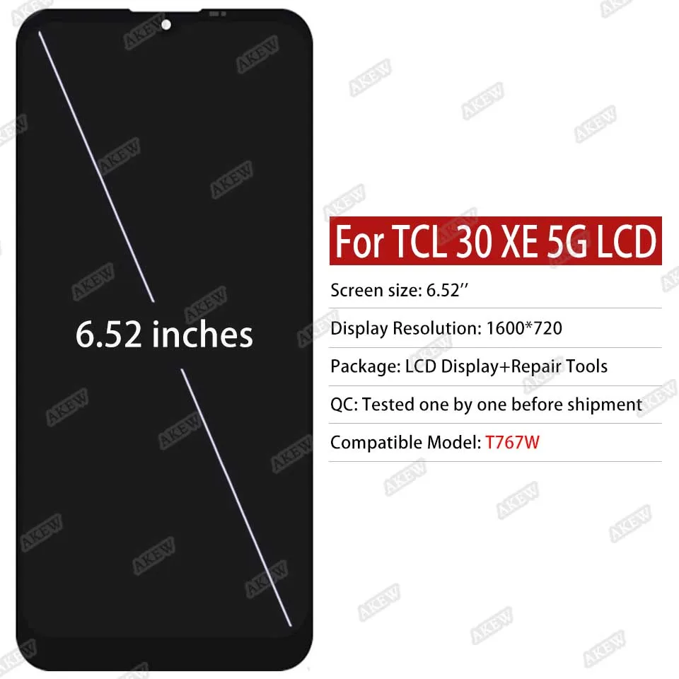 Фото AKEW новый оригинальный ЖК-дисплей для TCL 30 XE 5G Tcl 30XE T767W сенсорный экран T767 дигитайзер в сборе запасные части №2