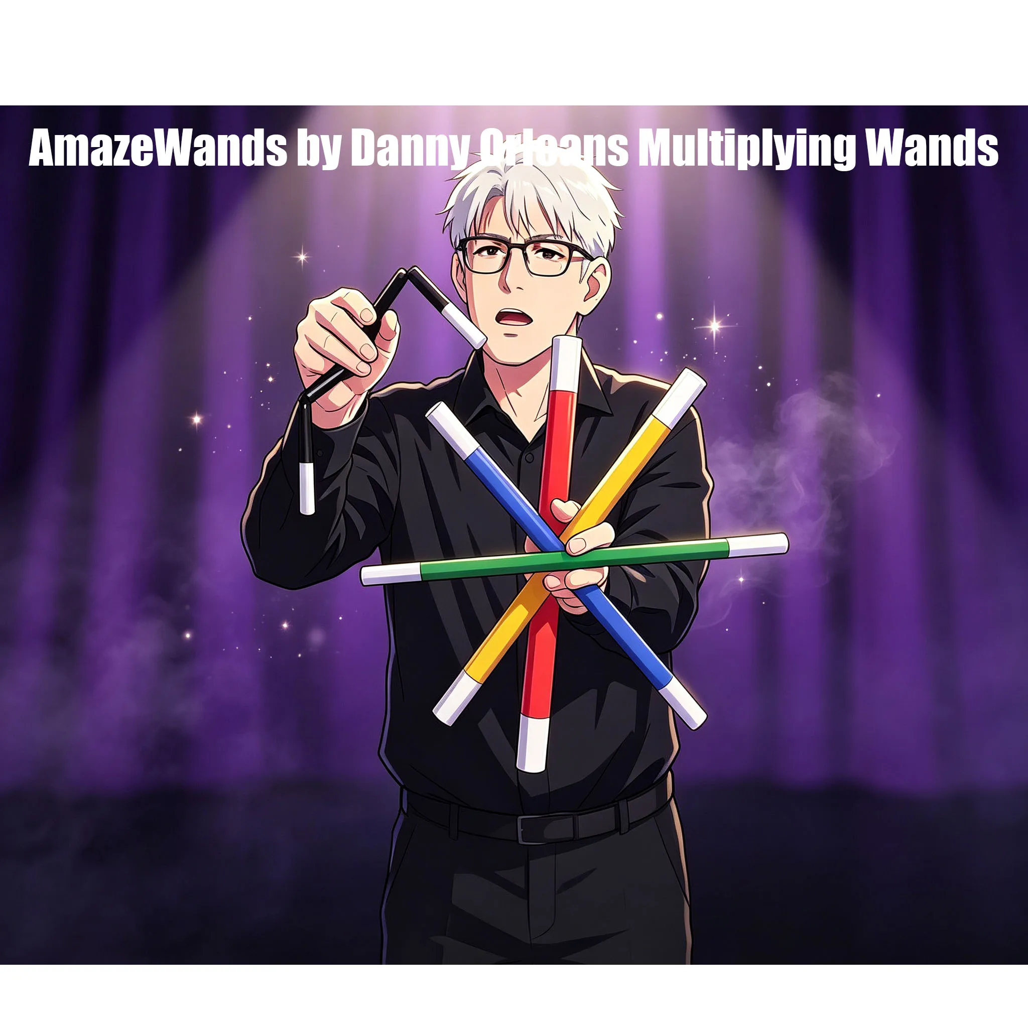 Фото AmazeWands от Дэнни Орлеана: Волшебные палочки, меняющие цвет, для сценических комедийных фокусов, профессиональный реквизит для фокусников. №1