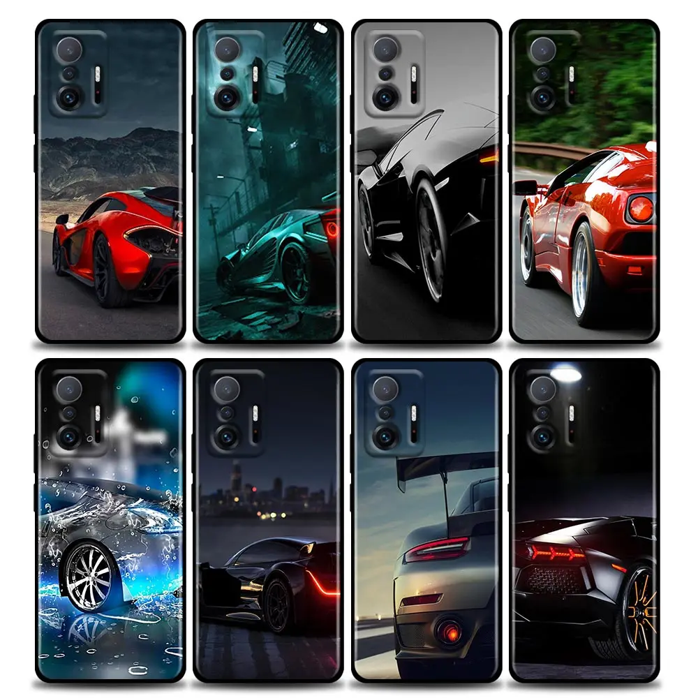 

Phone Case for Xiaomi Mi 11i 12 12X 11 11X 11T Case Poco X3 NFC M3 Pro F3 GT M4 Silicone Cover Sports Cars