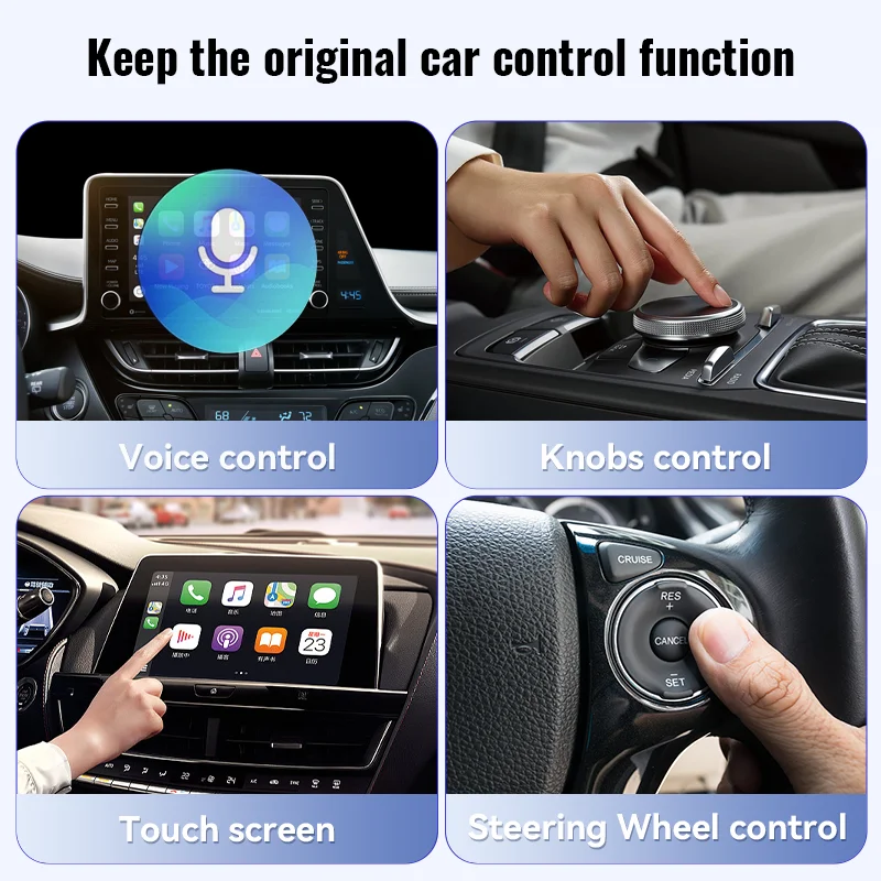 HANG JING Беспроводной адаптер Carplay и Android Auto Smart Dongle Функция 2в1 Автоматическое