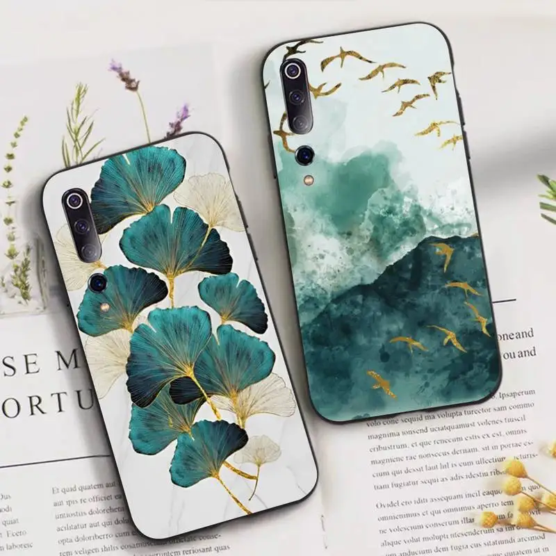 

Luxury Gold Foil Phone Case for Redmi 8 9 9A for Samsung J5 J6 Note9 for Huawei NOVA3E Mate20lite cover