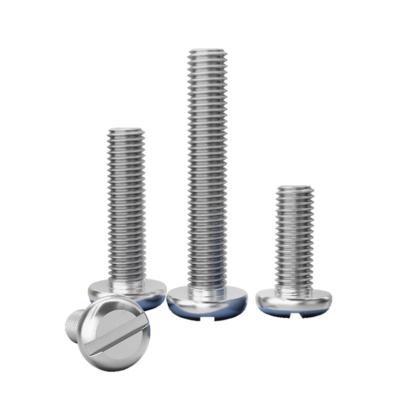

100pcs M2.5x8mm A2 Stainless Steel 304 Slotted Cap Head Slot Column Round Cheese Head Screw Bolt
