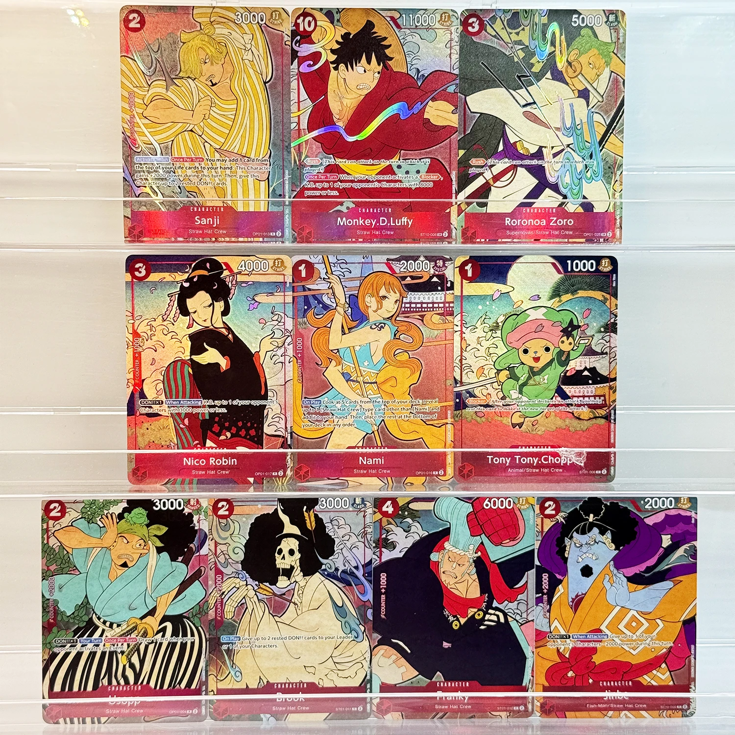Фото Полный набор карт One Piece (английская версия) к 1-й годовщине: эксклюзивная реплика команды Соломенной Шляпы, редкие коллекционные аниме-карты №1