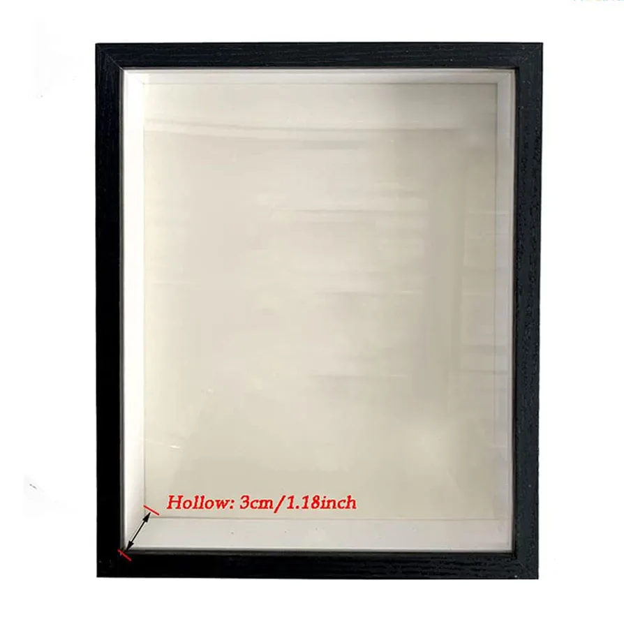 Продажа Деревянная фоторамка Глубина 3 см для демонстрации трехмерных работ тени коробки рамки букет дисплей цветок чехол