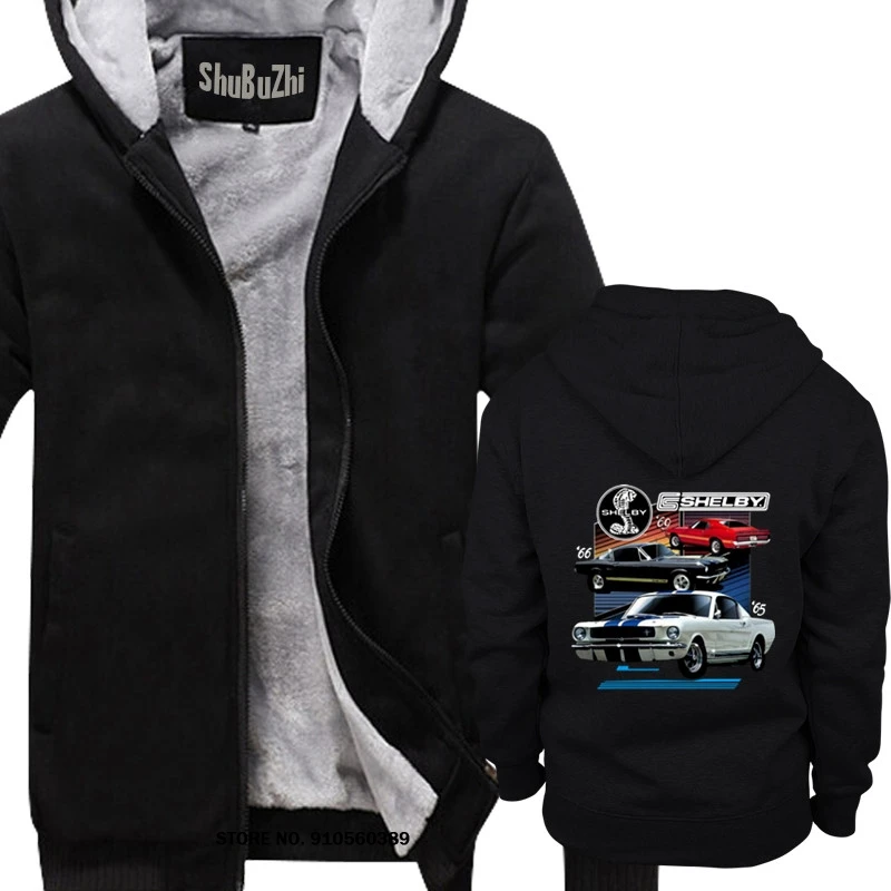 

Mens thick hoodies Licensed Shelby Cars Muscle GT350 shubuzhi brand jacket new winter coat male thick hoodie bigger size