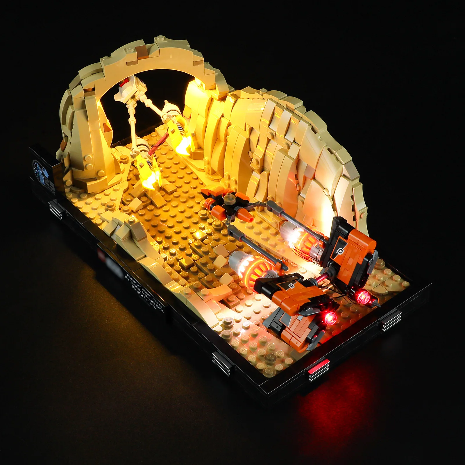 (Только светодиодный светильник) 75380 Mos Espa Podrace Diorama Star Ideas (не включает в себя