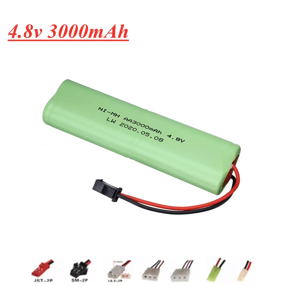 

2022New 3000mah rechargeable NI-MH battery For RC toys Tanks robots cars trains robots model accessory 4.8 V NI-MH AA battery pa