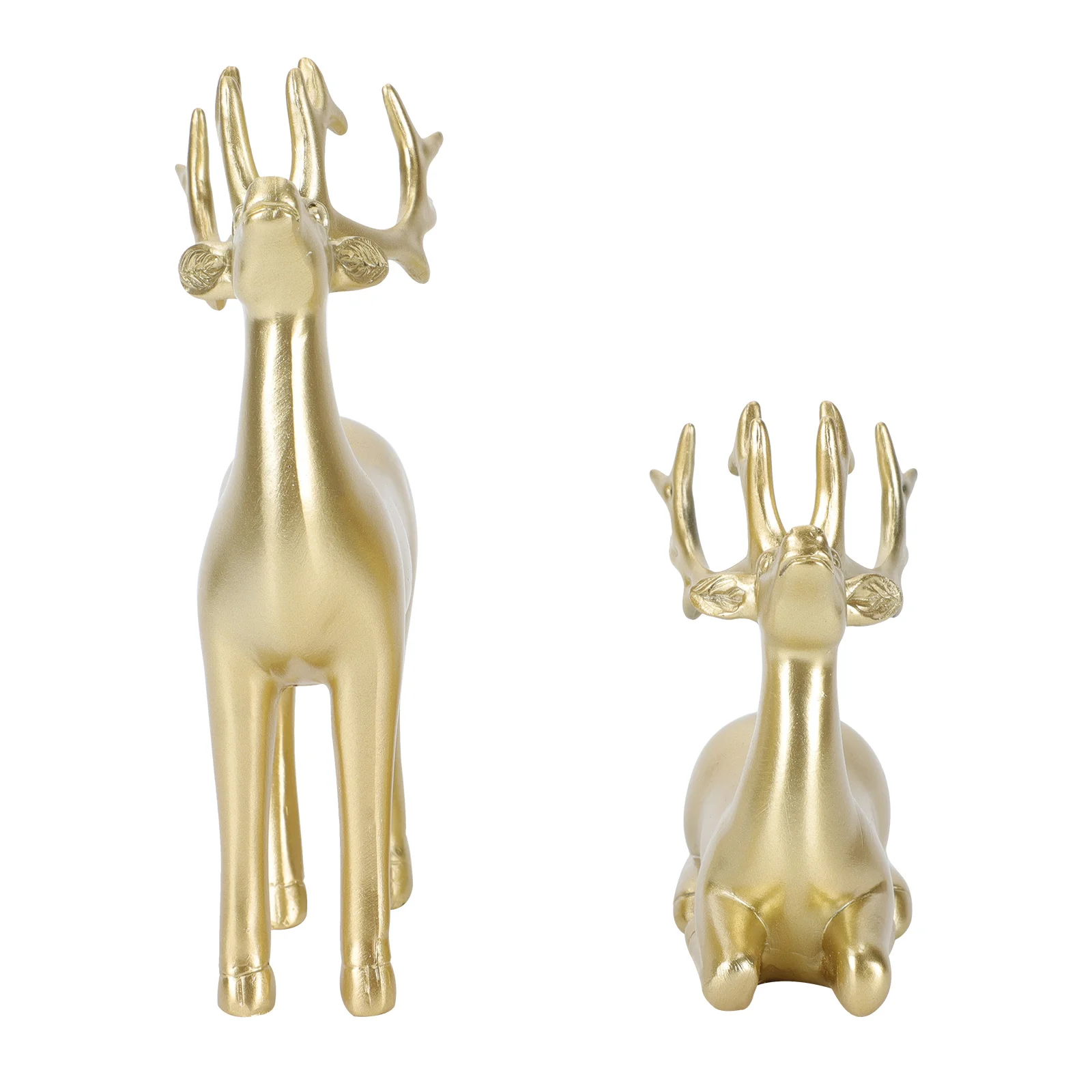 

2 Pcs Lucky Deer Home Decorations Desktop Ornament Christmas Shape Adornment Resin Xmas Lovers Shooting Props