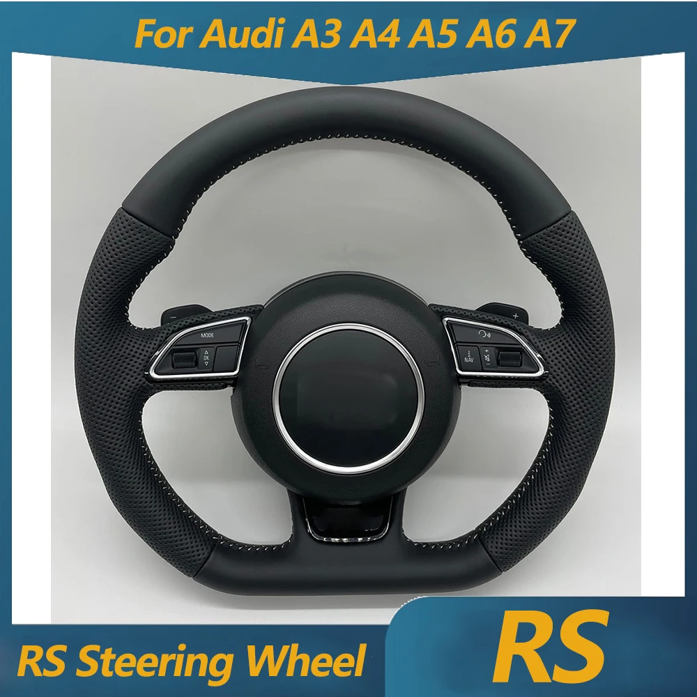

Руль для Audi A3 A4 A5 A6 A7, из натуральной кожи, с кнопками