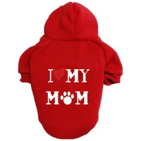 new autumnwinter pet clothes letter dog clothes i love my mom clothes for dogs hoodies small pet clothing cute print