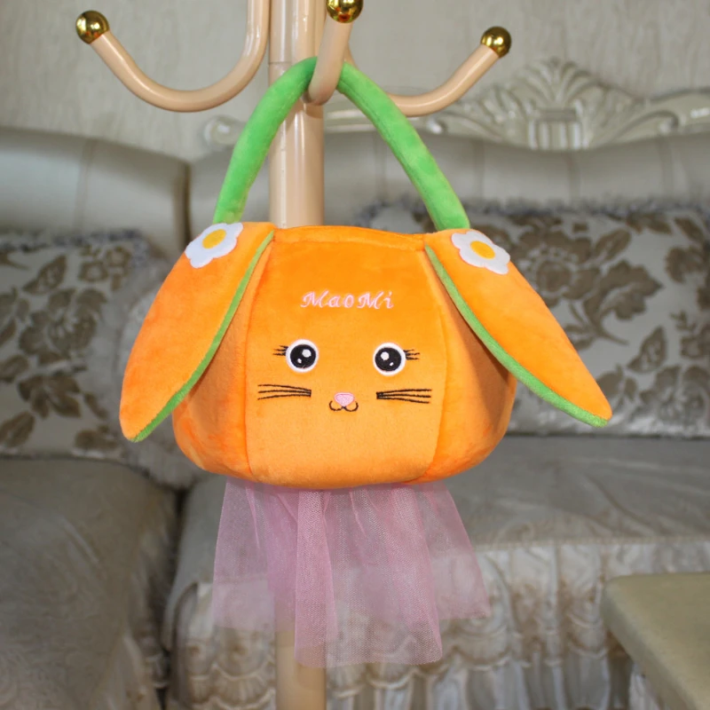 New Children Bags Designer Luxury Handbags Toddler Kids Girls Cartoon Animal-shaped Handle Baby Toy Candy Plush Fruit Snack Bag