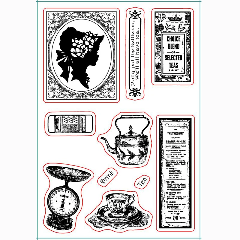 

KLJUYP напиток прозрачные штампы для скрапбукинга бумажные крафтовые штампы для скрапбукинга