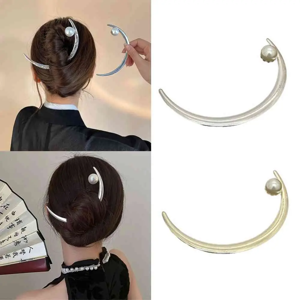 

2PCS Women Hair Jewelry Hair Ornament Hair Accessories Moon Hair Forks Hair Sticks Hairpin Hair Coiler