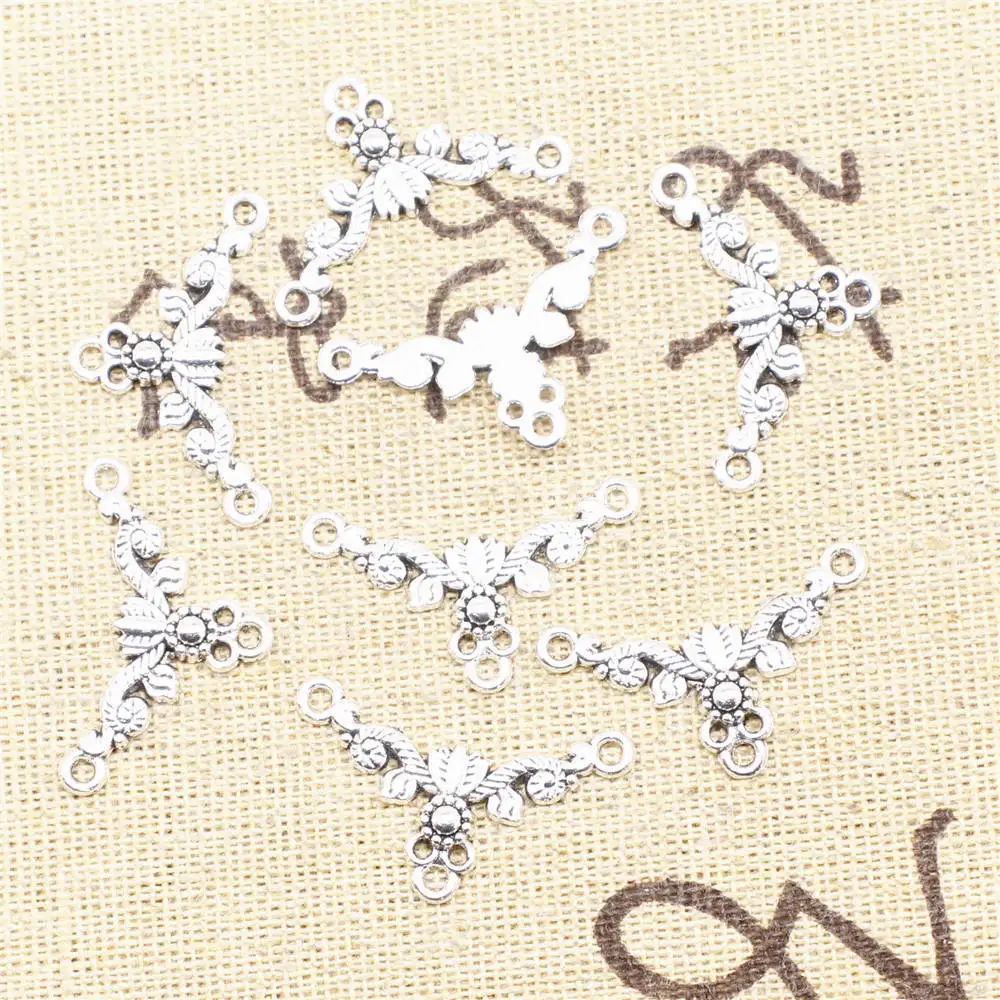 

Auspicious Clouds Earring Connector Man Jewelri For Crafts 24X26mm Antique Silver Color 20 Pieces