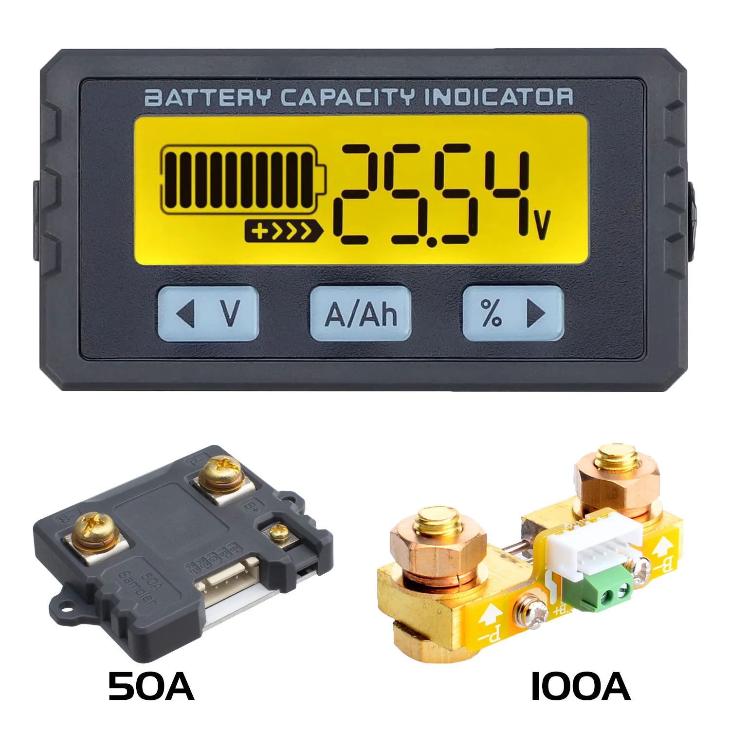 TY23 Li-Ion Lifepo4 кулометр счетчик кулометра 8V-120V 50A 100A индикатор емкости батареи тестер