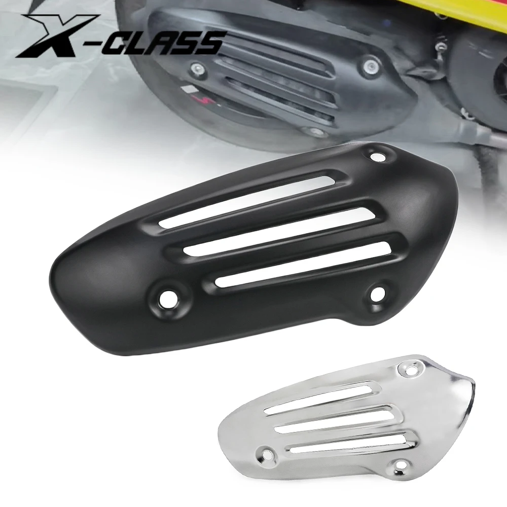 

Motorcycle Exhaust Pipe Cover Muffler Guard Right Protector Black Aluminum Accessories For VESPA SPRINT PRIMAVERA LXV 150 ABS