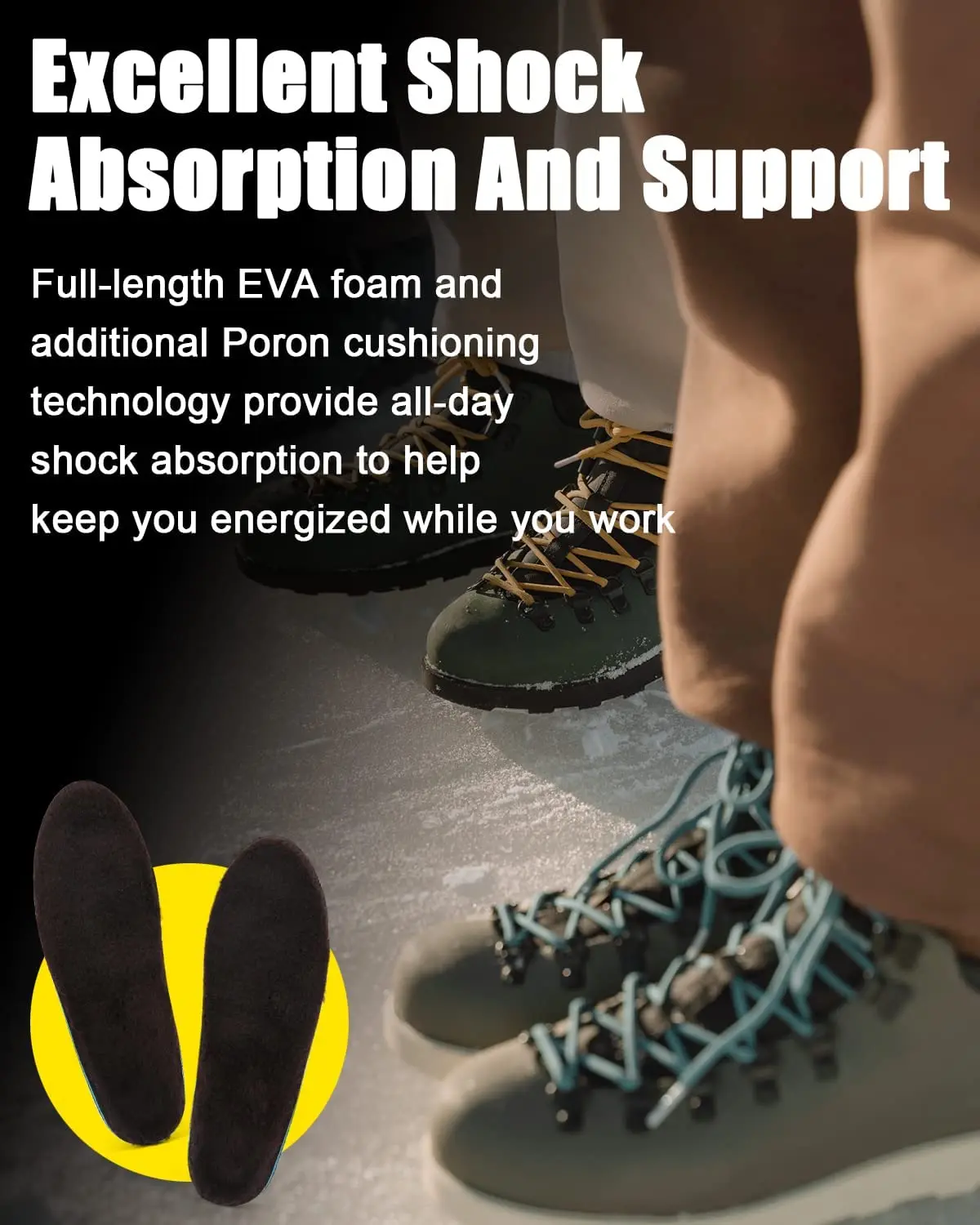 Walkomfy Warm Wool Orthopedic Insoles Winter Thick Outdoor Shoe Pad Inserts Warm Work  Arch Support Orthotics Plantar Fasciitis