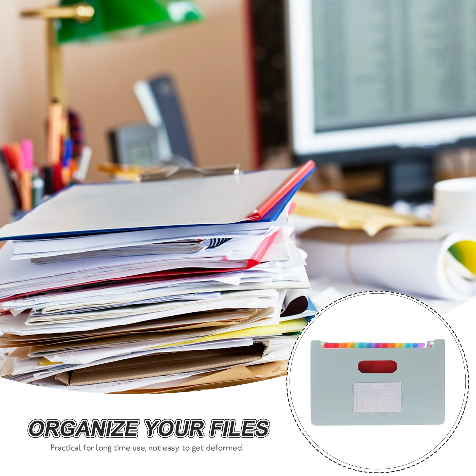 Small Size File Folder Organizer Accordion Design Bag Filling Office Pp Organization