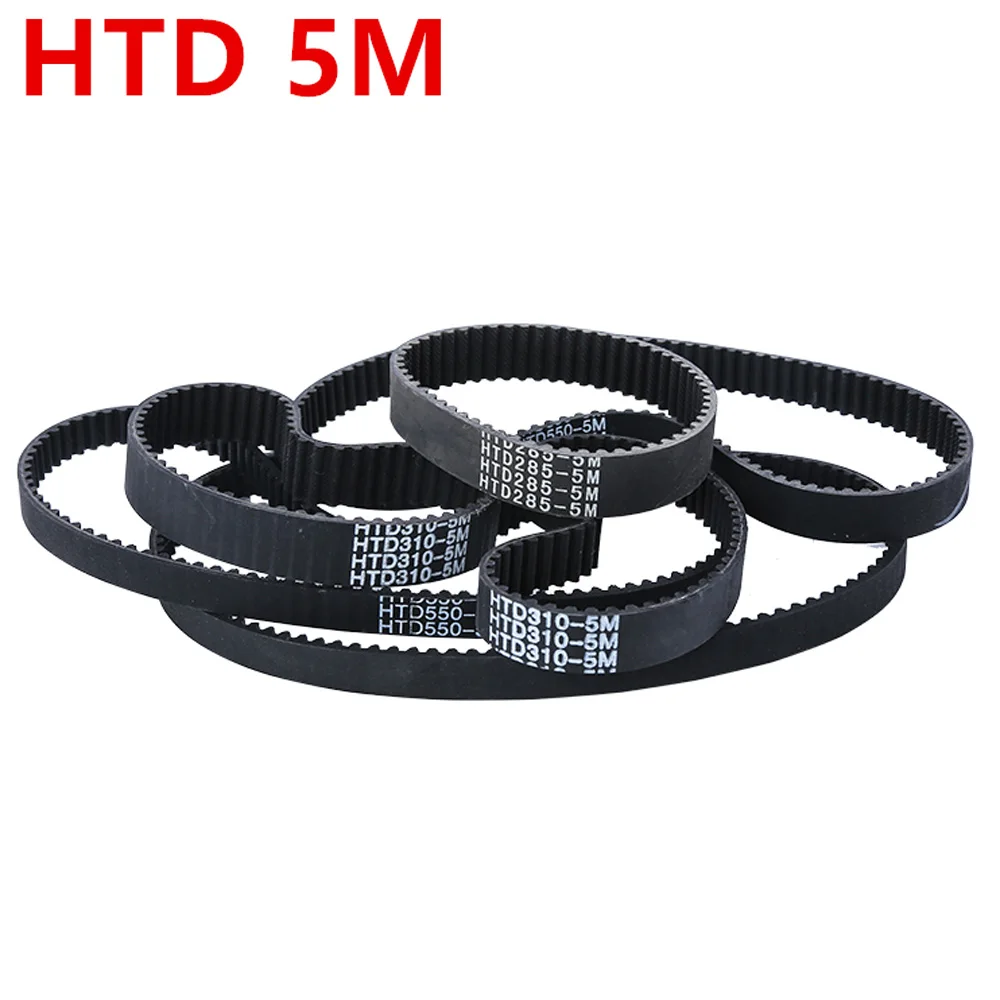 

HTD-5M 820mm-930mm Pitch 5mm Timing Pulley Belt Close Loop Synchronous Belt Rubber Timing Belts Width 10mm 15mm 20mm