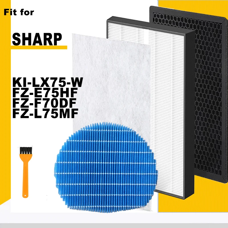 

Hepa-фильтр FZ-E75HF Дезодорирующий фильтр FZ-F70DF Увлажняющий фильтр FZ-L75MF для очистителя воздуха Sharp KI-LX75-W