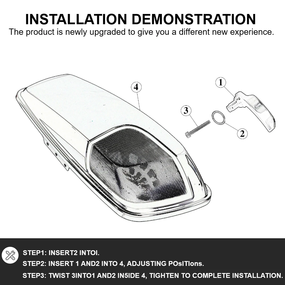 Стабильная седельная сумка для Harley Davidson Touring Street Glide Lifter с защелкой ручки
