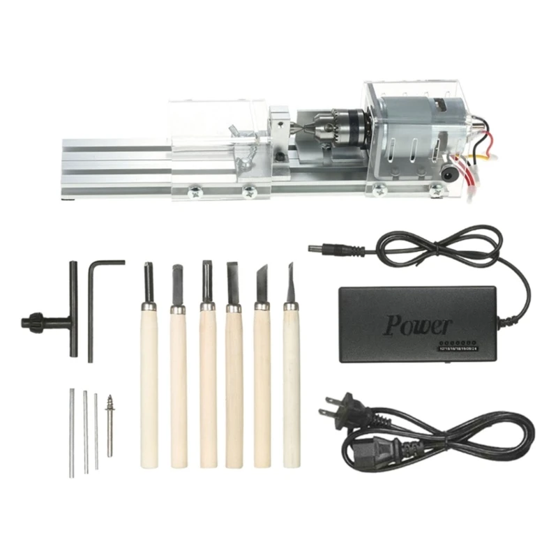 

Mini Lathe Beads Machine Pearl Lathe DIY Woodworking Lathe Machines Quality Alloy Steel Long Lasting Durability