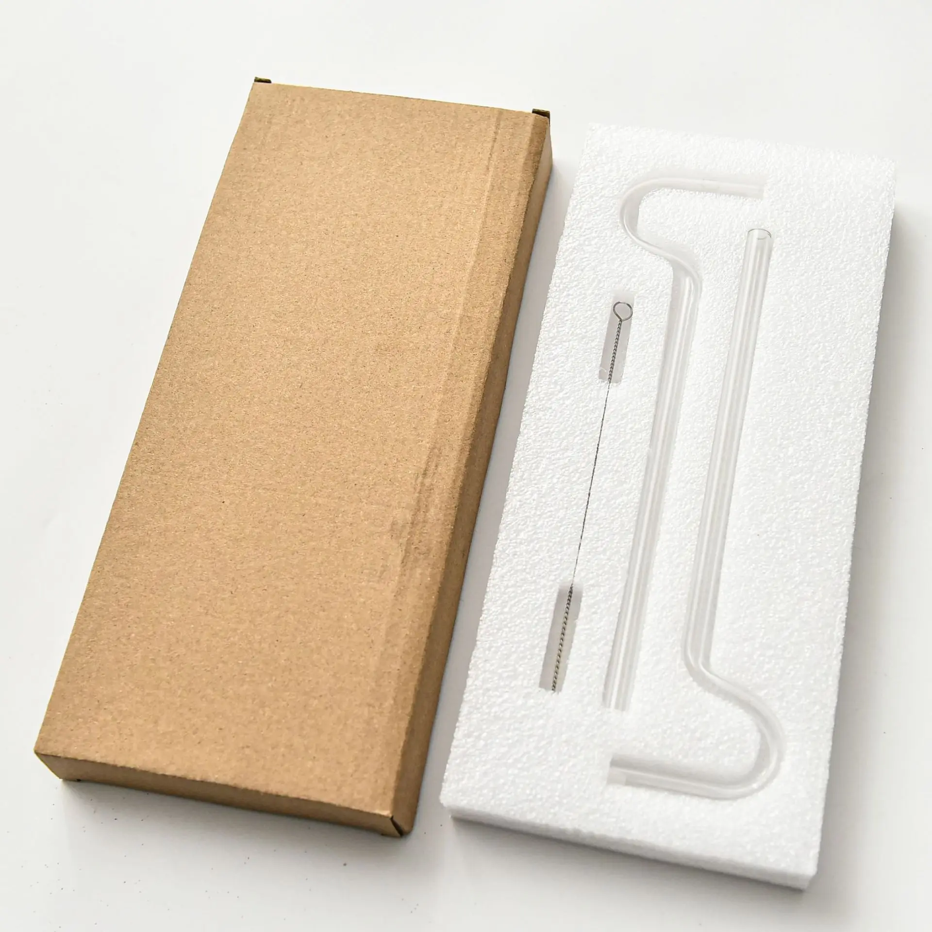 2 шт./набор прозрачные многоразовые стеклянные соломинки с кисточкой