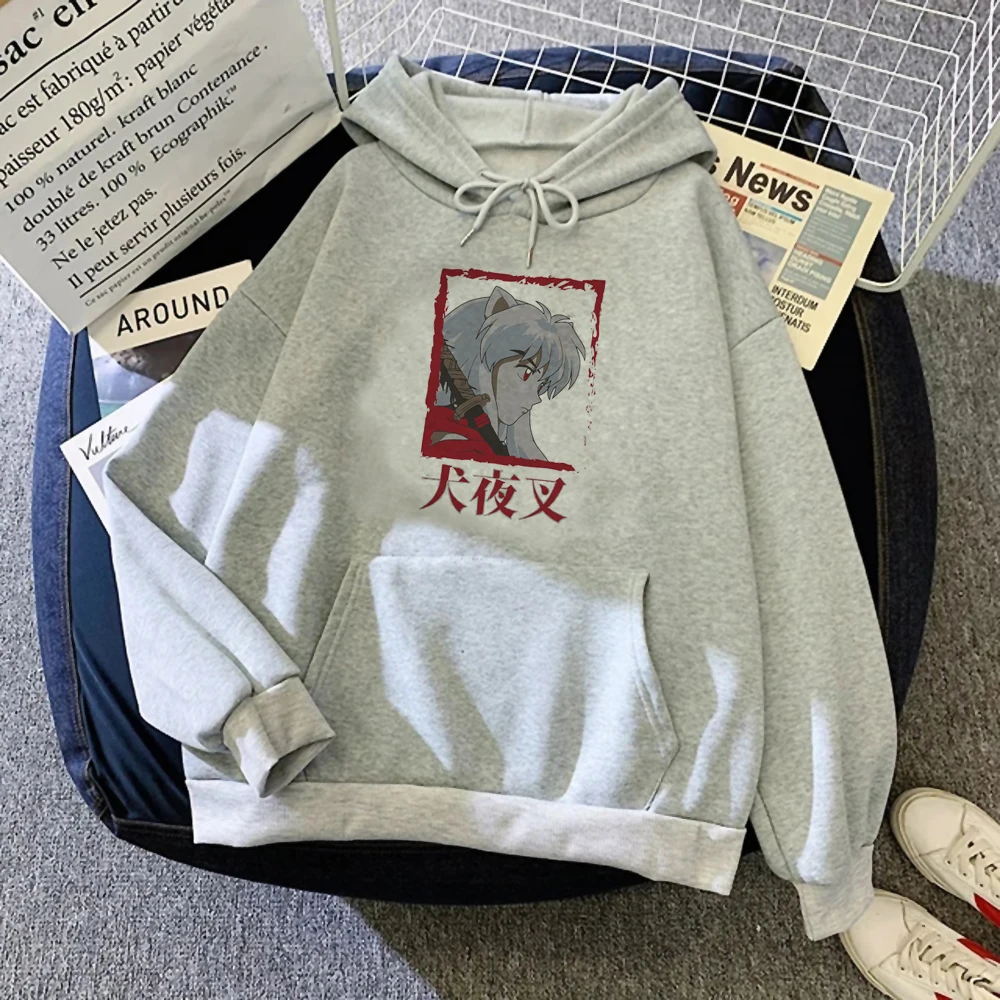 

Женская зимняя флисовая кофта толстовки Inuyasha 90s, Женский пуловер 90-х