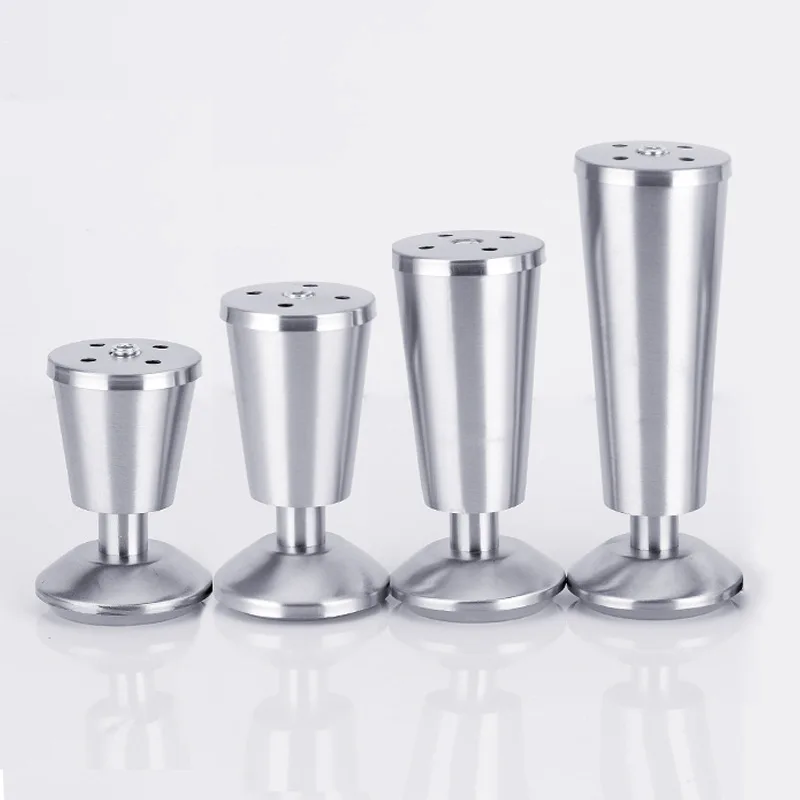 

4pcs Stainless Steel Furniture feet Thickening Adjustable Cabinets legs Sofa feet With Screws as Gifts 8/10/12/15cm height