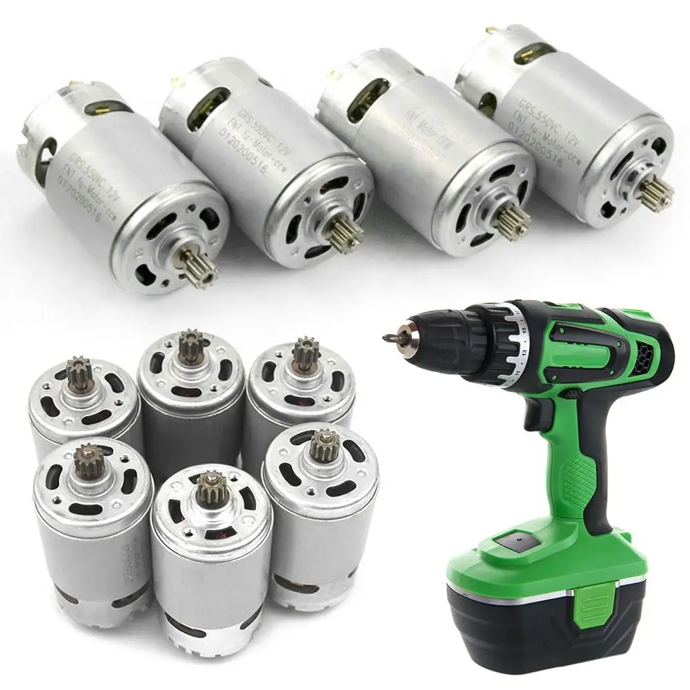 

12V/18V/21V DC Motor RS550 9/12 Teeth Gear for Mini Chain Saw Reciprocating Saw Rechargeable Hand Saw Power Tool Accessories