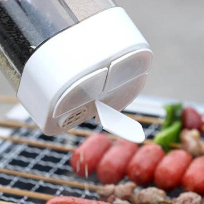 

Household 4 In 1 Salt And Pepper Shakers Spice Organizer Container Plastic Container Canister Kitchen Spice Jar Kitchen Gadget