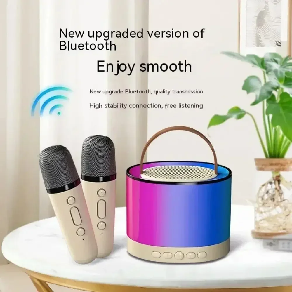 Беспроводная Bluetooth-колонка K52 Портативная Rgb-караоке-машина С Двумя Микрофонами