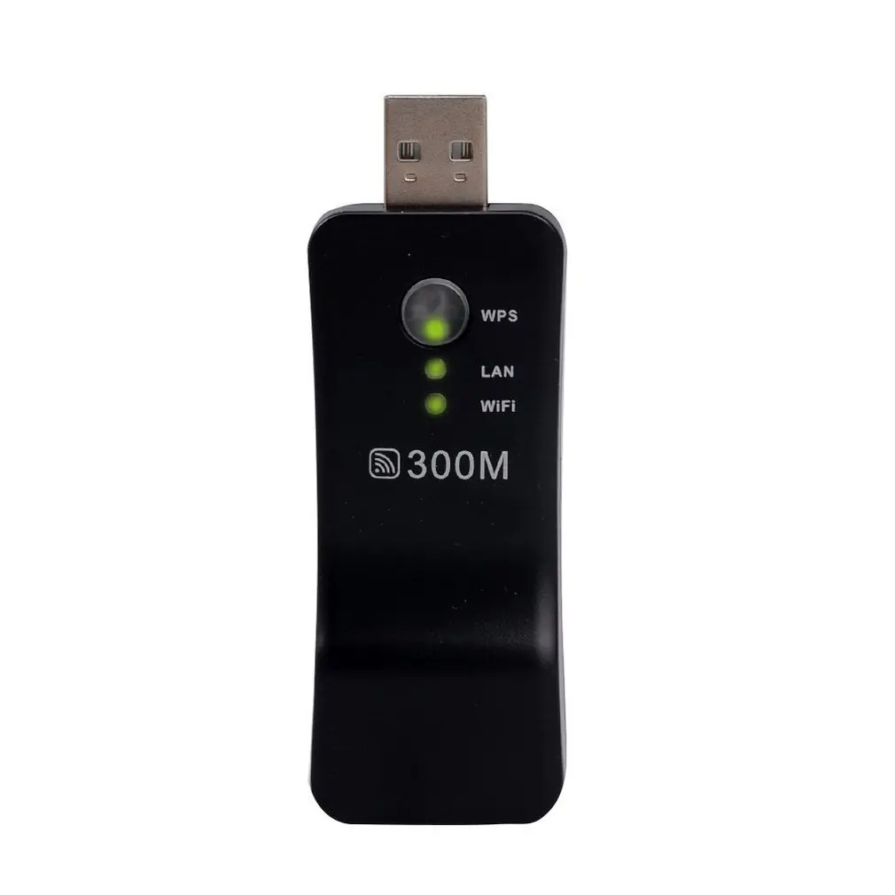300 Мбит/с USB беспроводной Wi-Fi Смарт ТВ сетевой адаптер Универсальный HDTV RJ45 Lan порт