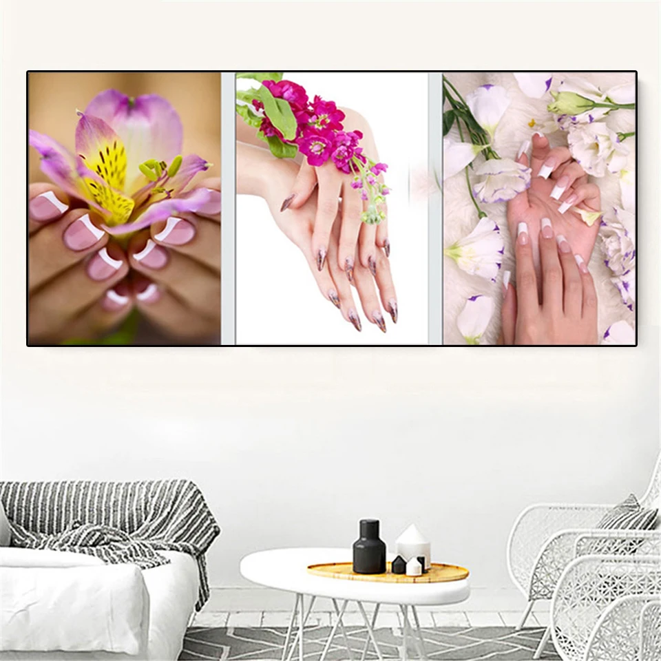 

3 Pieces Body Spa Nail Yoga Salon Massage Pictures on Canvas Print Posters Wall Art Home Decor Paintings Living Room Decoration