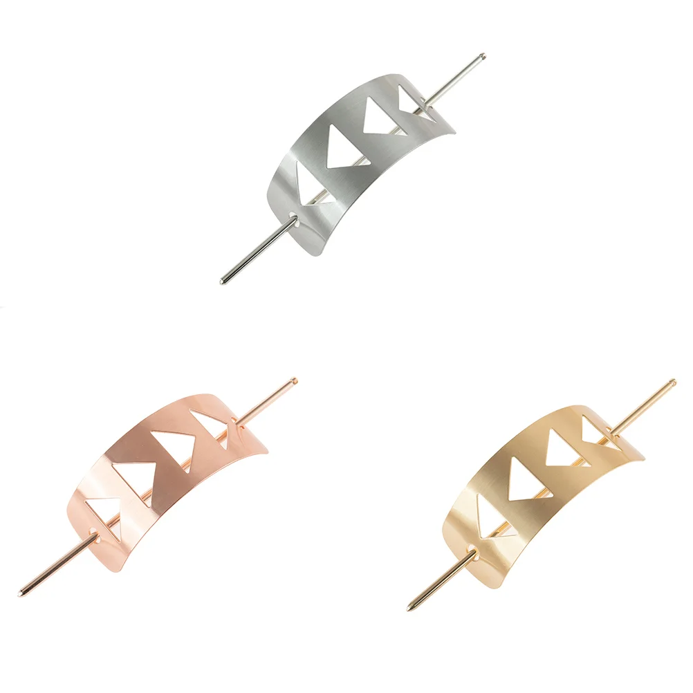 

3pcs Irregular Hair Cuff Bun Bun Holder Hair Stick Metal Hair Accessories
