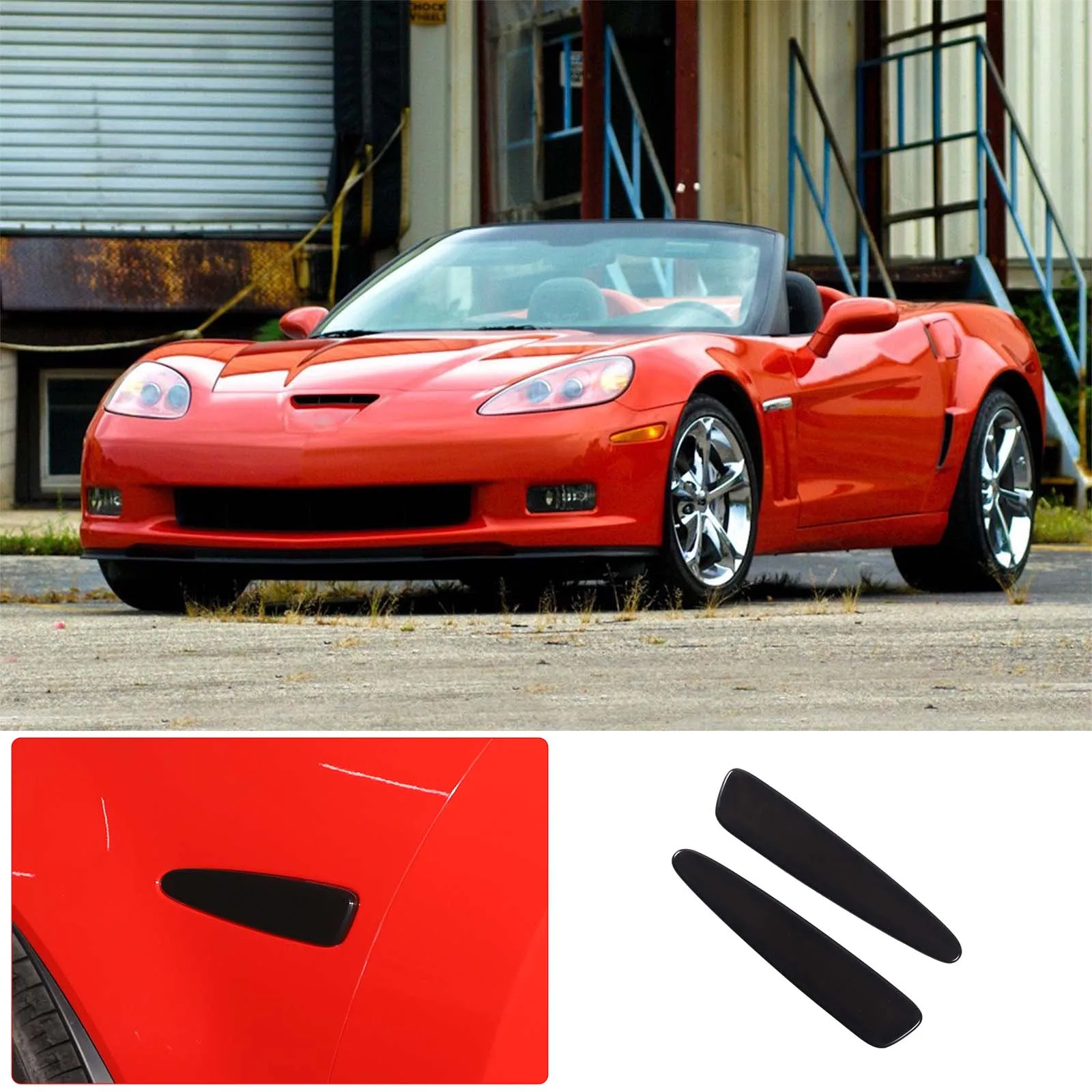 

Для Chevrolet Corvette C6 2005-13 ABS затемненный Автомобильный задний фонарь заднего рулевого управления задняя фонарь отделка наклейки автомобильные аксессуары