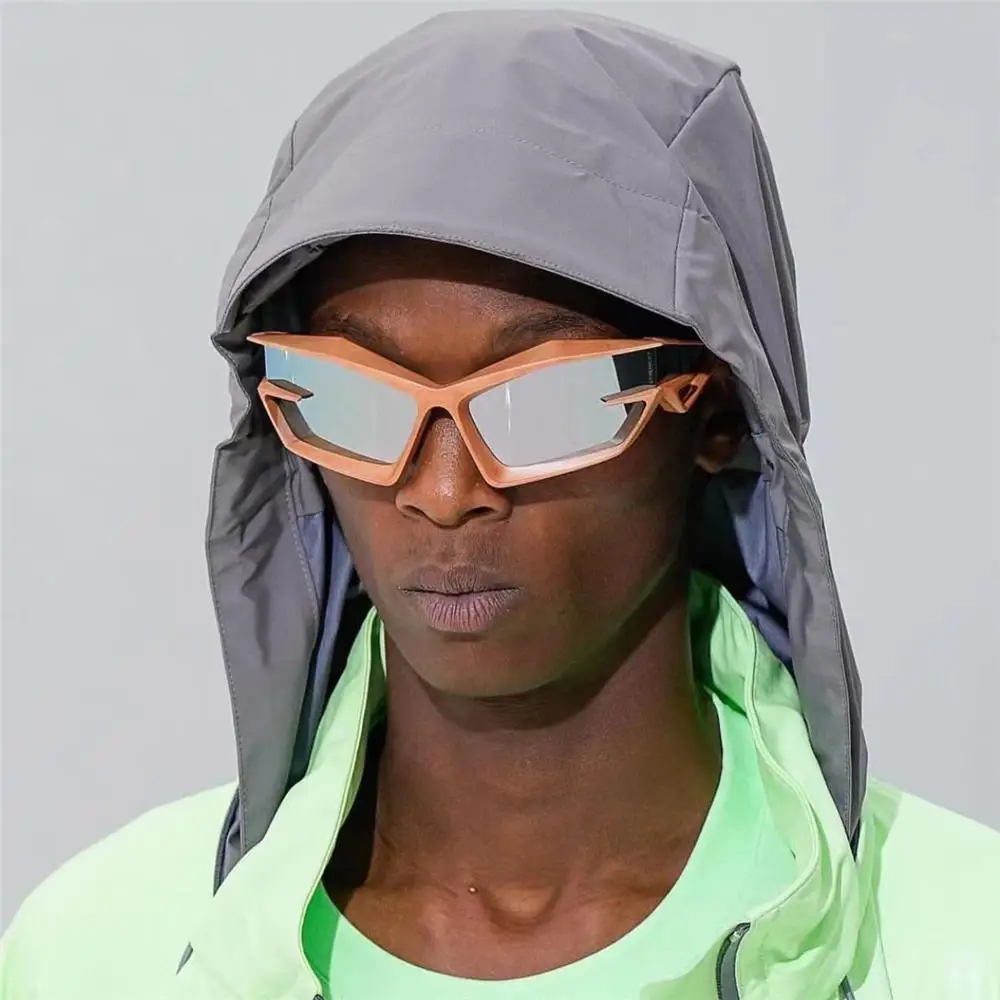 

Модные спортивные велосипедные очки в стиле стимпанк Y2K, солнцезащитные очки, очки «кошачий глаз»