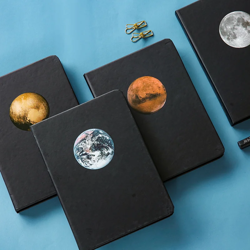 Creative Planet Hard Cover Black Papers Notebook Journal Diary Blank Sketchbook papeleria Note Student Stationery Gifts Supplies