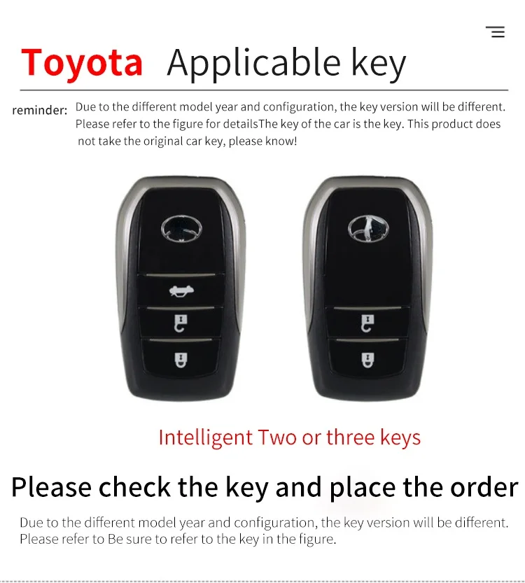 Чехол для автомобильного ключа Toyota чехол Chr Rav4 Auris Avensis Prius Aygo Camry Corolla Land Cruiser 200 Prado