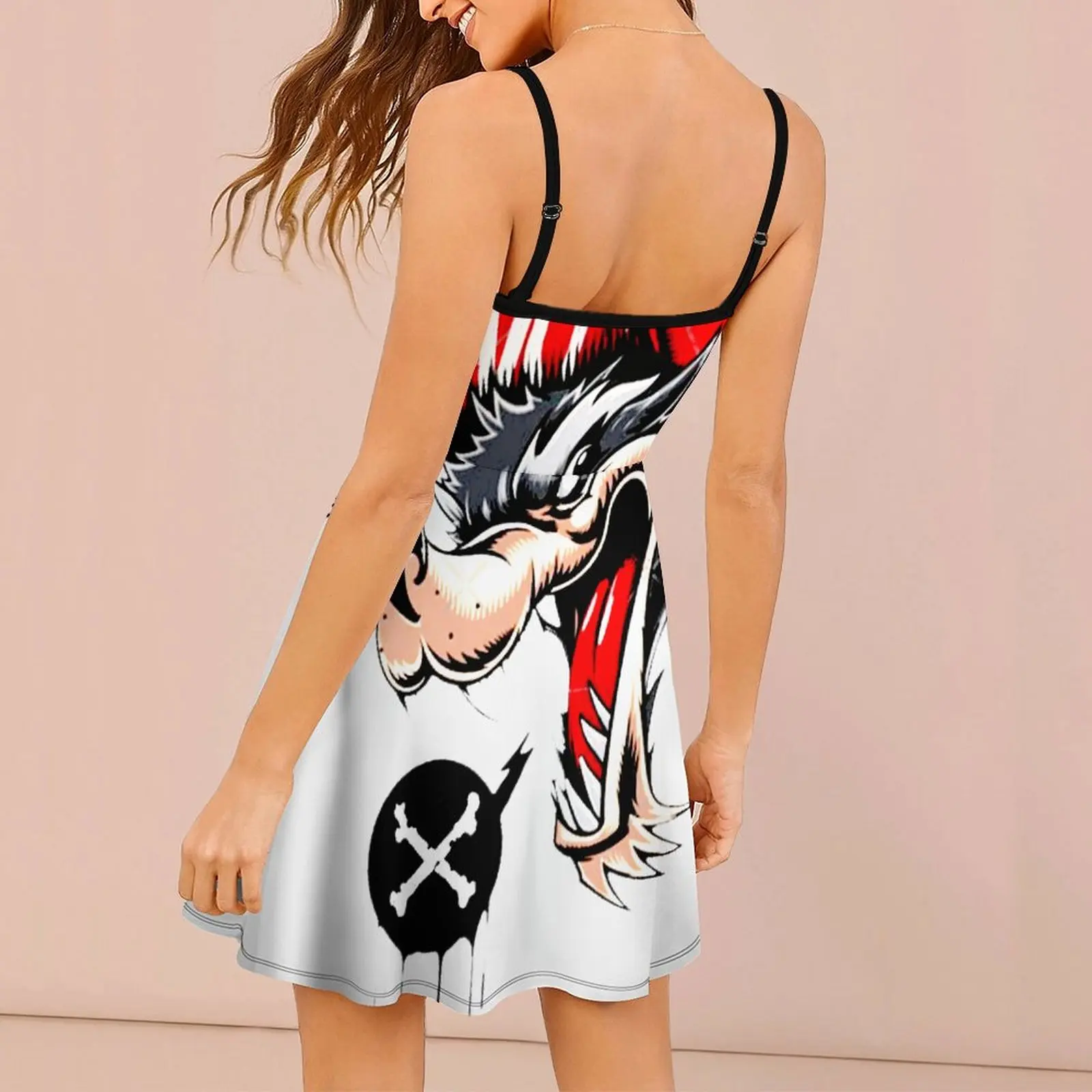 Женское платье на бретельках с принтом в виде русского гангстера волка Nu Pogodi 1