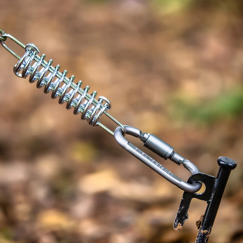 1 шт. полезный зажим для кемпинга стальной трос палатки пружинная Пряжка