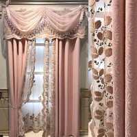 living room european curtains luxury furniture bedroom velvet embroidered curtains window screens