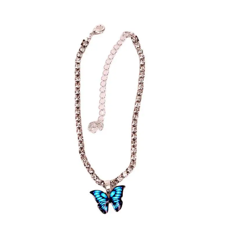 

Creative Rhinestone Butterfly Pendant Anklet Bracelet Female Butterfly Element New Butterfly Anklet