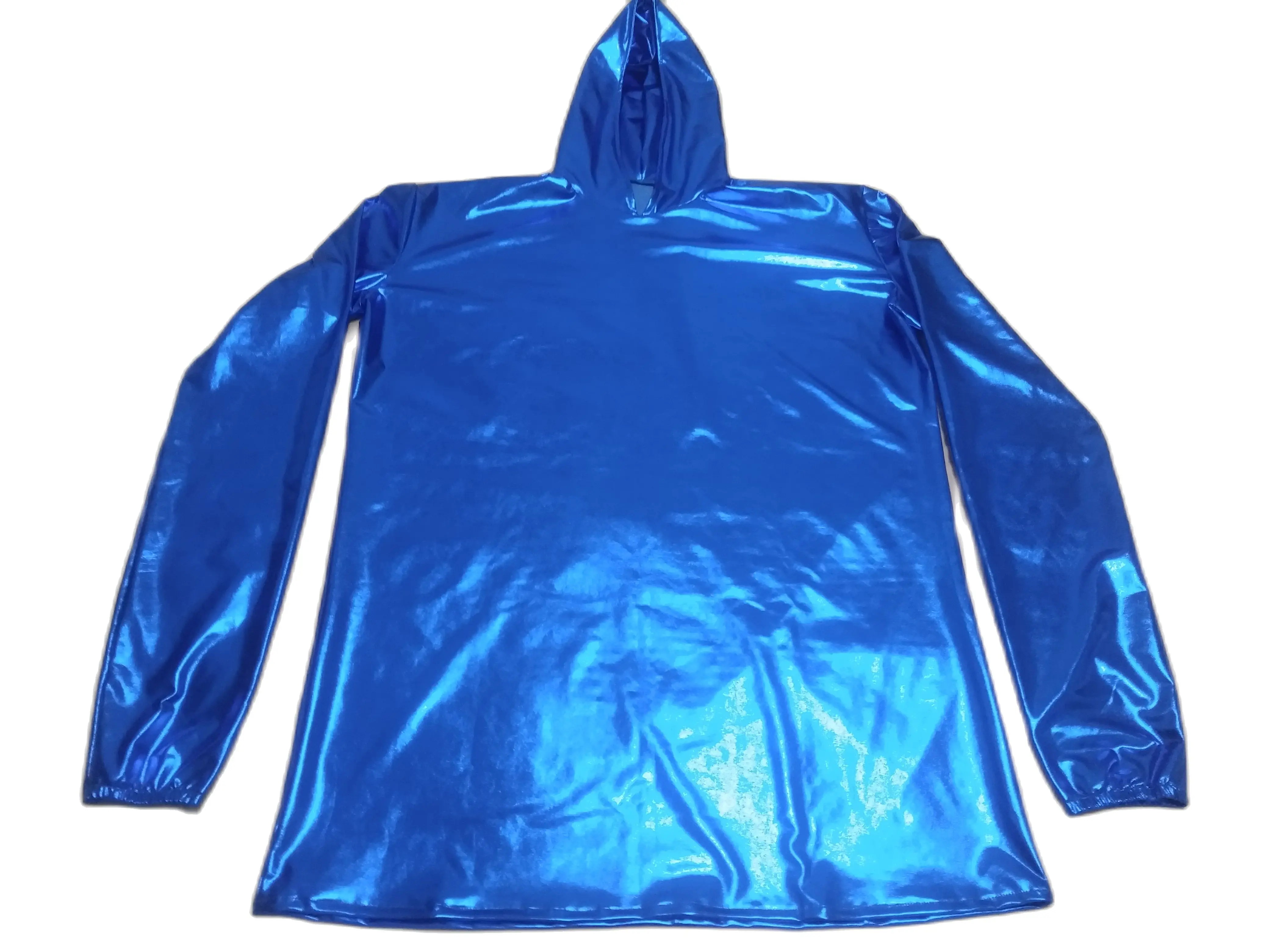 Весенние блестящие тонкие толстовки унисекс из спандекса с металлическим