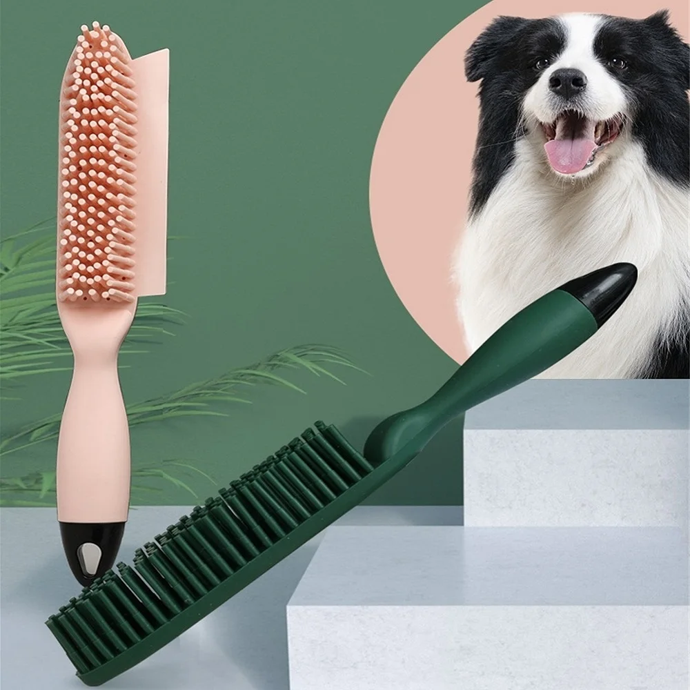 

Dogs Cat Hair Remover Combs for Sofa Clothes Pet Bathing Brush Hair Grooming TPR Pet Cleaning Brush Dog Accessories Supplies