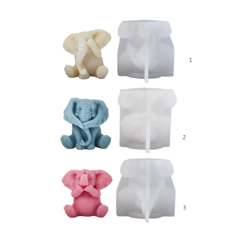 

Baby Elephant Candle Mold DIY Chocolate Handmade Soap Epoxy Resin Silicone Mold Home Decoration Candle Aromatherapy Mold