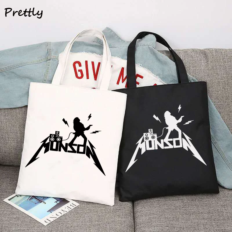 

Сумка-тоут женская холщовая с принтом Эдди мунсон для игры в гитаре