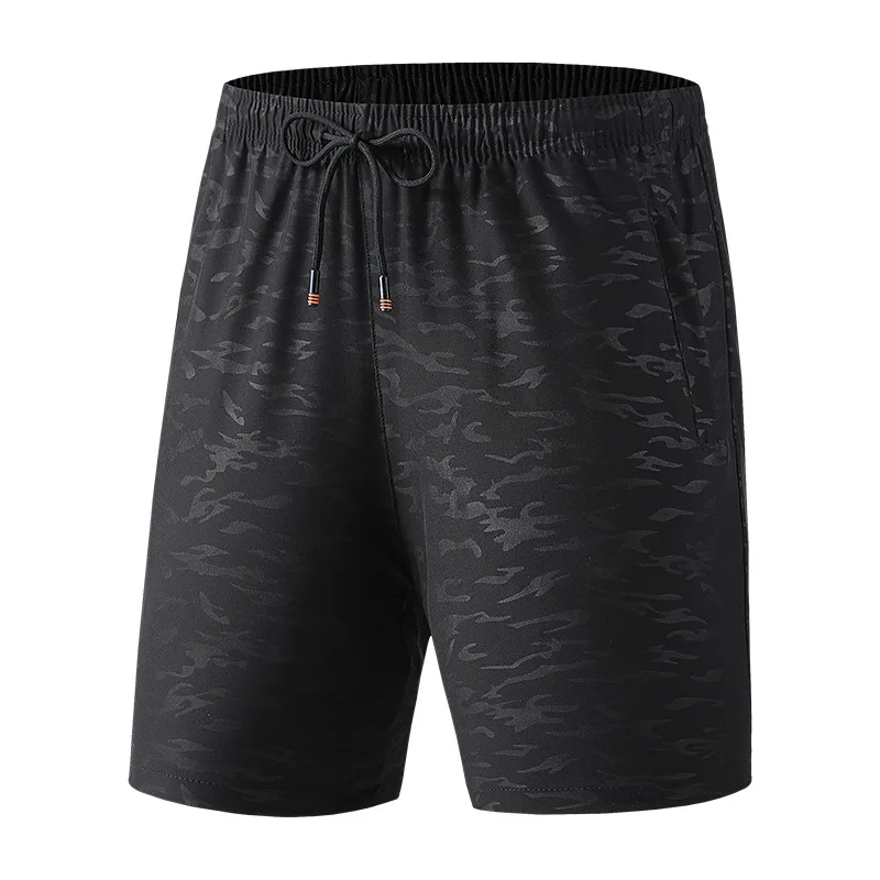 

SALSPOR Men's Beach Shorts Casual Sports Thin Shorts Elastic Straight Tube Loose Breathable Pants Camo Printed Ice Shorts